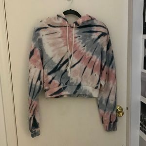 Aeropostale Tye Dye Crop Sweatshirt - L